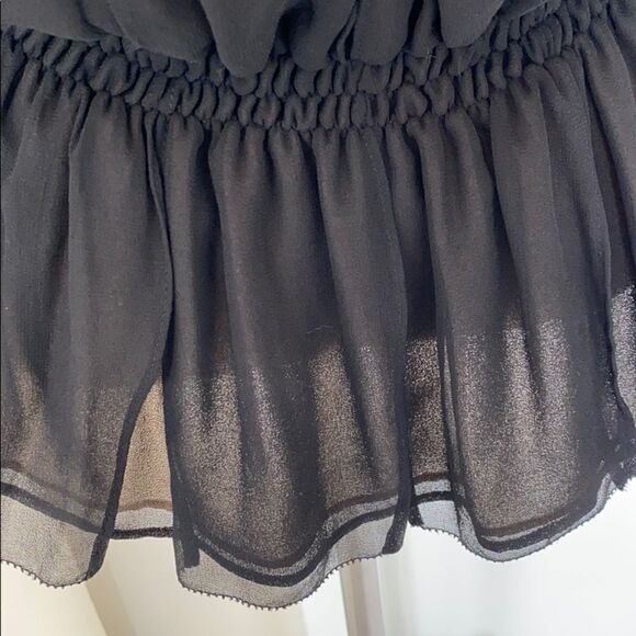 Robert Rodriguez Chiffon Ruffle Halter Lace Blouse - Picture 7 of 14